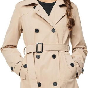 Trench Long Femme À Double Boutonnage, Longueur Genoux, Style Peacoat Pour Extérieur